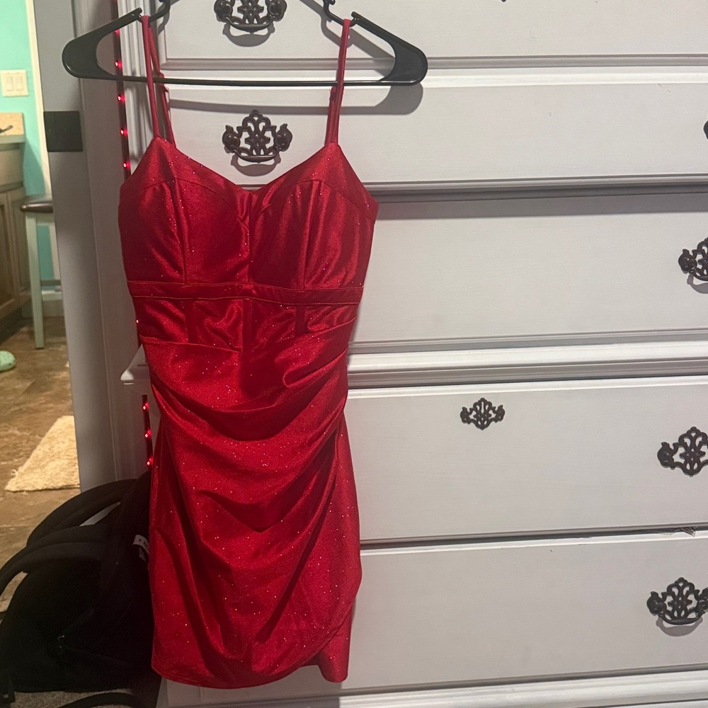 Honey and Rosie Vibrant Red Dress